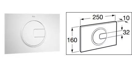 Уценка, Кнопка смыва «Roca» PL4 890098000 белая