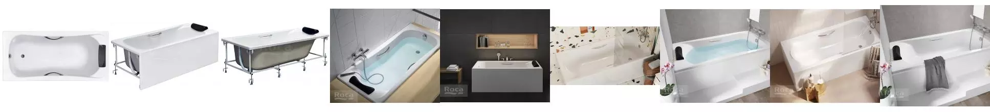 Ванна акриловая «Roca» Becool 180/90 без опор без сифона с ручками белая Ванна акриловая «Roca» Becool 180/90 без опор без сифона с ручками белая