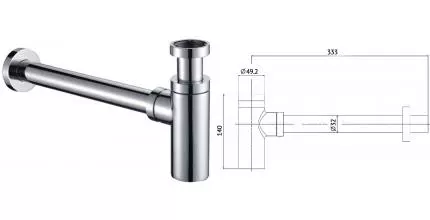 Сифон для раковины «AQUAme» AQM7010CR хром