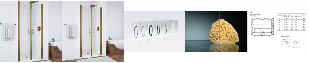 Душевая дверь «Vegas Glass» E2P 110/189 прозрачная/бронза универсальная
