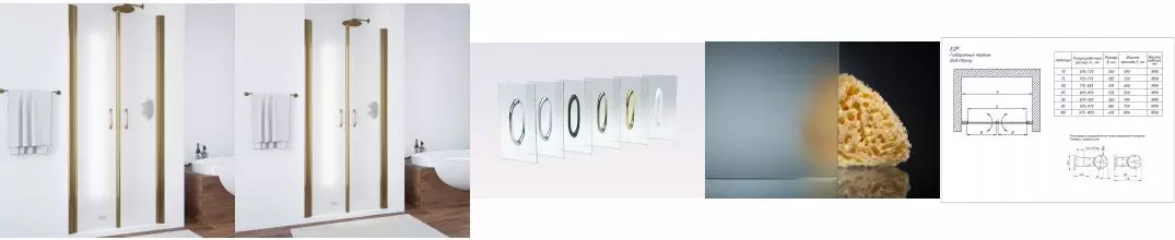 Душевая дверь «Vegas Glass» E2P 110/189 сатин/бронза универсальная