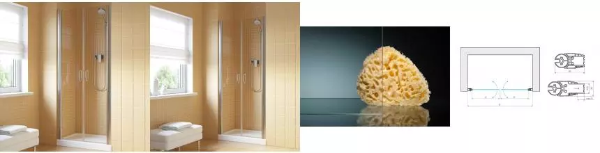 Душевая дверь «Vegas Glass» E2P Lux 70/199,5 crystalvision/глянцевый хром универсальная