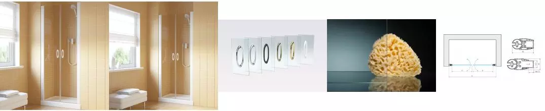 Душевая дверь «Vegas Glass» E2P Lux 110/199,5 прозрачная/белая универсальная