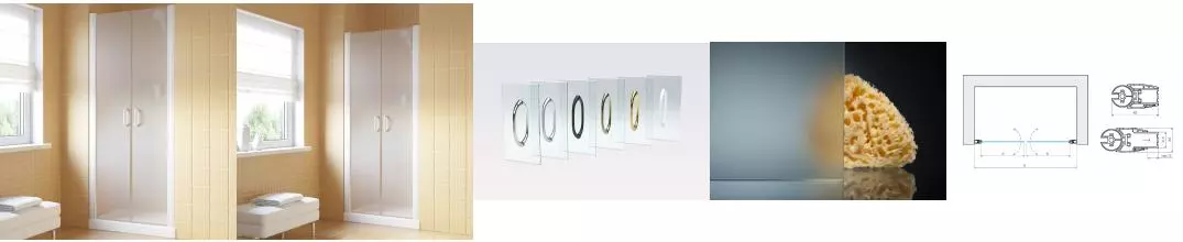Душевая дверь «Vegas Glass» E2P Lux 110/199,5 сатин/белая универсальная