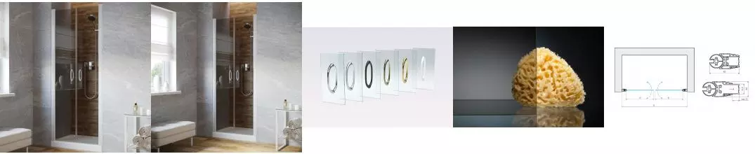 Душевая дверь «Vegas Glass» E2P Lux 110/199,5 графит/белая универсальная