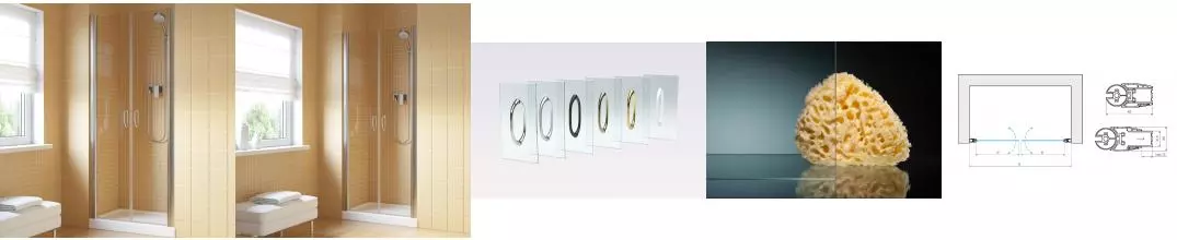 Душевая дверь «Vegas Glass» E2P Lux 110/199,5 прозрачная/глянцевый хром универсальная