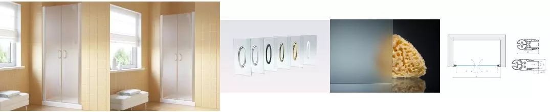 Душевая дверь «Vegas Glass» E2P Lux 110/199,5 сатин/матовый хром универсальная
