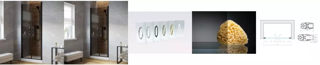 Душевая дверь «Vegas Glass» E2P Lux 110/199,5 графит/чёрная матовая универсальная Душевая дверь «Vegas Glass» E2P Lux 110/199,5 графит/чёрная матовая универсальная