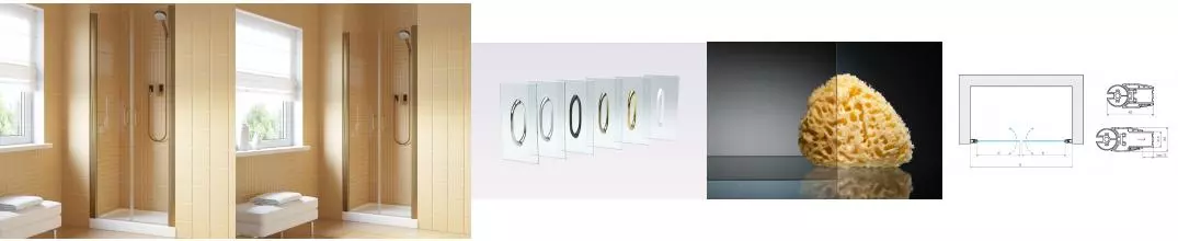 Душевая дверь «Vegas Glass» E2P Lux 110/199,5 прозрачная/бронза универсальная