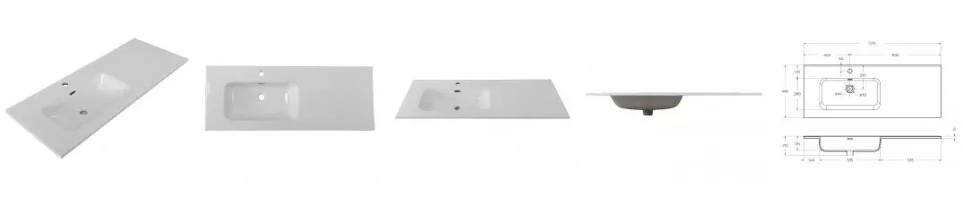 Раковина «Belbagno» 121/46 BB1200ETL-L белая левая Раковина «Belbagno» 121/46 BB1200ETL-L белая левая