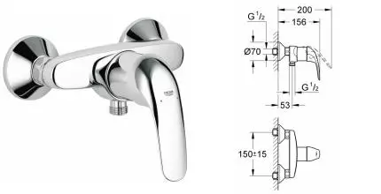 Смеситель для душа «Grohe» Start Eco 23268000 хром Смеситель для душа «Grohe» Start Eco 23268000 хром