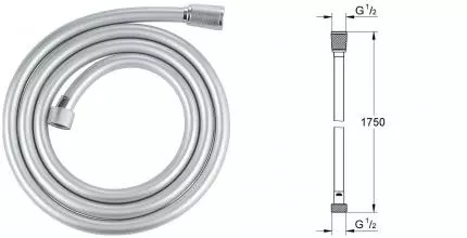 Душевой шланг «Grohe» Silverflex 28388001 175 см хром Душевой шланг «Grohe» Silverflex 28388001 175 см хром
