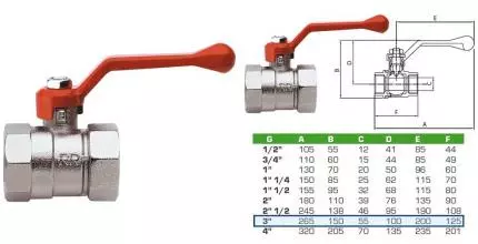 Кран шаровой магистральный «Remer» RR 369 FF 3"-3" ВР-ВР никель