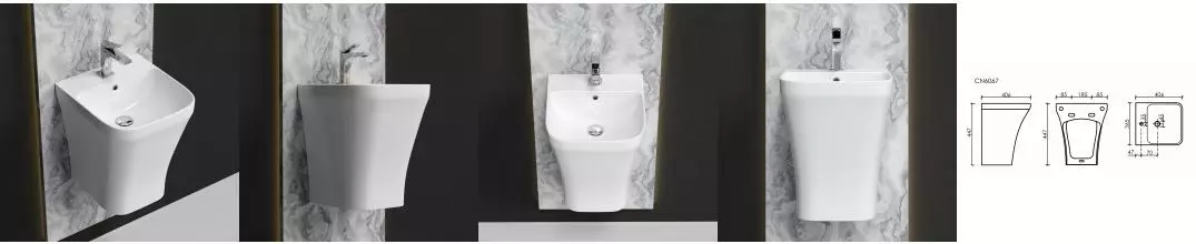 Раковина «Ceramica Nova» Dion 36/40 CN6067 фарфоровая белая Раковина «Ceramica Nova» Dion 36/40 CN6067 фарфоровая белая