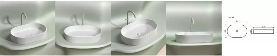 Раковина «Ceramica Nova» Element 60/38 CN6048MW фарфоровая белый матовый Раковина «Ceramica Nova» Element 60/38 CN6048MW фарфоровая белый матовый