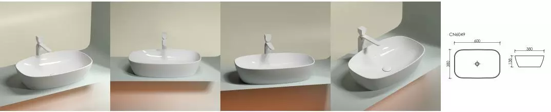 Раковина «Ceramica Nova» Element 60/38 CN6049 фарфоровая белая Раковина «Ceramica Nova» Element 60/38 CN6049 фарфоровая белая