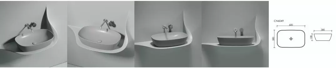 Раковина «Ceramica Nova» Element 60/38 CN6049MSG фарфоровая серый матовый Раковина «Ceramica Nova» Element 60/38 CN6049MSG фарфоровая серый матовый