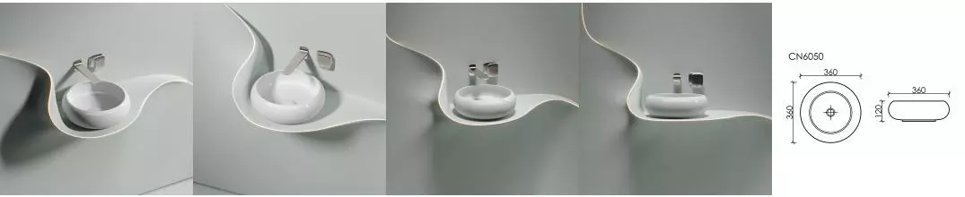Раковина «Ceramica Nova» Element 36/36 CN6050 фарфоровая белая
