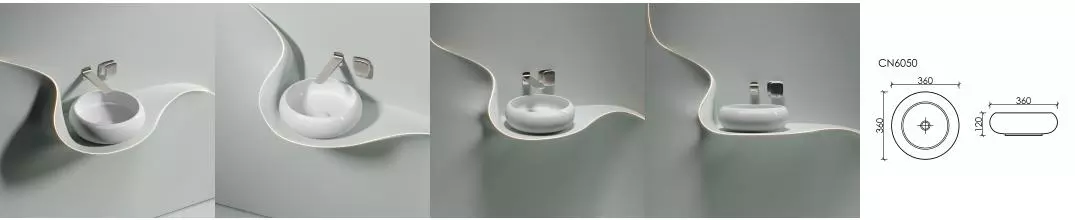 Раковина «Ceramica Nova» Element 36/36 CN6050 фарфоровая белая Раковина «Ceramica Nova» Element 36/36 CN6050 фарфоровая белая