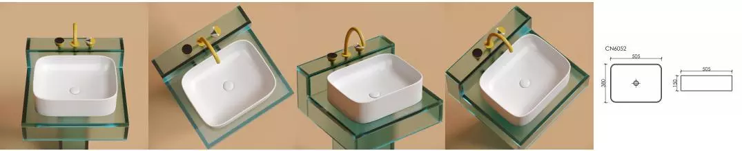 Раковина «Ceramica Nova» Element 50/38 CN6052MW фарфоровая белая матовая Раковина «Ceramica Nova» Element 50/38 CN6052MW фарфоровая белая матовая
