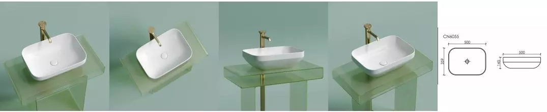 Раковина «Ceramica Nova» Element 50/36 CN6055MW фарфоровая белая матовая Раковина «Ceramica Nova» Element 50/36 CN6055MW фарфоровая белая матовая