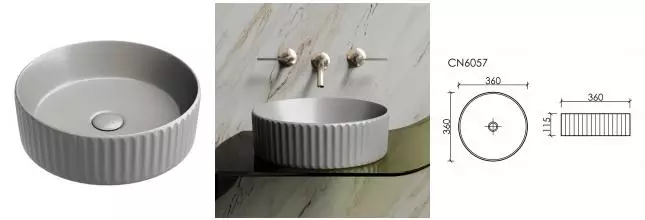 Раковина «Ceramica Nova» Element 36/36 CN6057MH фарфоровая антрацит матовый Раковина «Ceramica Nova» Element 36/36 CN6057MH фарфоровая антрацит матовый