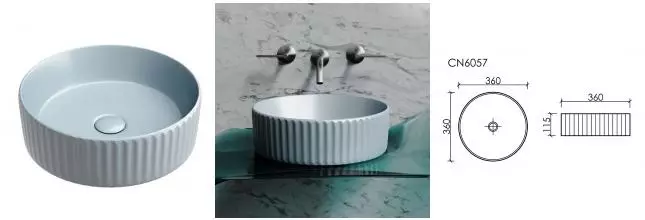 Раковина «Ceramica Nova» Element 36/36 CN6057MHL фарфоровая серо-голубой матовый Раковина «Ceramica Nova» Element 36/36 CN6057MHL фарфоровая серо-голубой матовый