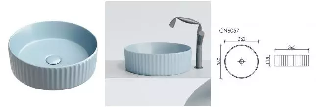 Раковина «Ceramica Nova» Element 36/36 CN6057ML фарфоровая голубой матовый Раковина «Ceramica Nova» Element 36/36 CN6057ML фарфоровая голубой матовый