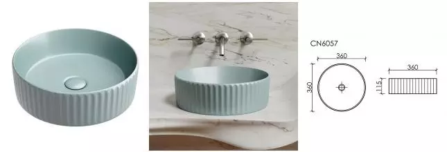 Раковина «Ceramica Nova» Element 36/36 CN6057MLG фарфоровая зеленый матовый Раковина «Ceramica Nova» Element 36/36 CN6057MLG фарфоровая зеленый матовый
