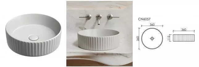 Раковина «Ceramica Nova» Element 36/36 CN6057MSG фарфоровая серый матовый Раковина «Ceramica Nova» Element 36/36 CN6057MSG фарфоровая серый матовый