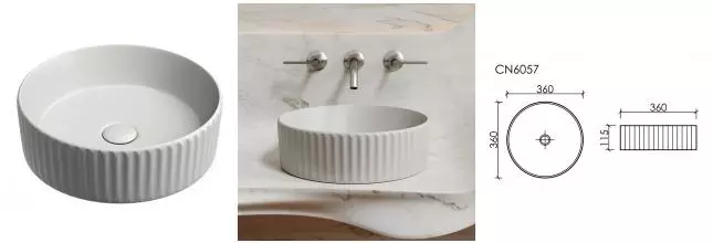 Раковина «Ceramica Nova» Element 36/36 CN6057MW фарфоровая белая матовая Раковина «Ceramica Nova» Element 36/36 CN6057MW фарфоровая белая матовая