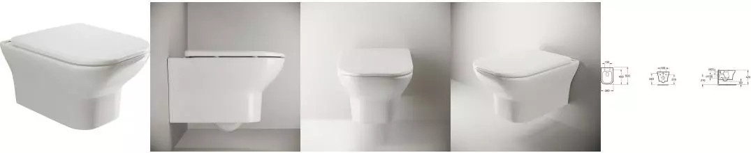 Подвесной унитаз безободковый «Ceramica Nova» Enjoy CN1104-B с сиденьем дюропласт с микролифтом белое