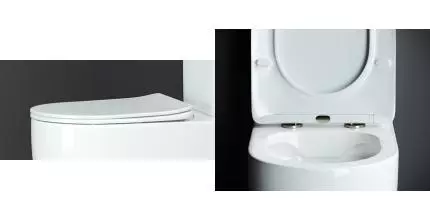 Сиденье для унитаза «Ceramica Nova» К-1801/1802 ультратонкое дюропласт с микролифтом белое