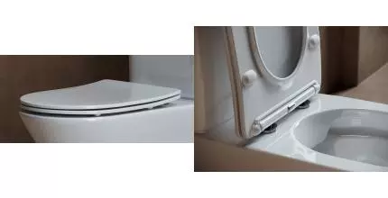 Сиденье для унитаза «Ceramica Nova» К-9001-B ультратонкое дюропласт с микролифтом белое