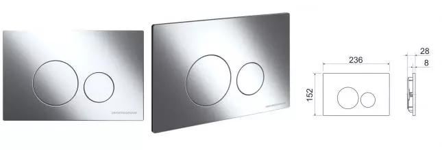 Кнопка смыва «Ceramica Nova» CN001CH хром