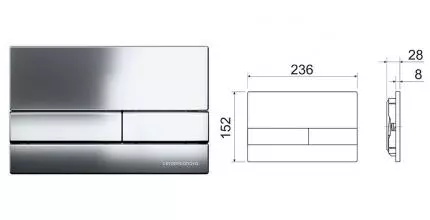 Кнопка смыва «Ceramica Nova» CN002CH хром