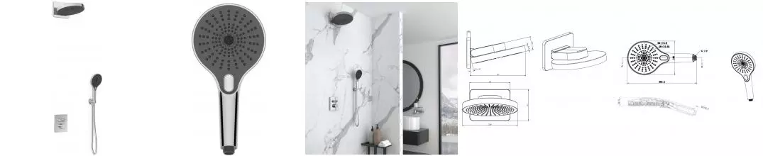 Душевая система «Vincea» Inspire VSFW-3I21MT1CH с термостатом хром Душевая система «Vincea» Inspire VSFW-3I21MT1CH с термостатом хром