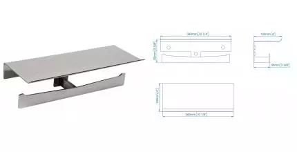 Держатель для туалетной бумаги «Mediclinics» Aura AI2004CS на стену матовый хром