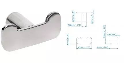 Двойной крючок «Mediclinics» Aura AI2318C на стену хром Двойной крючок «Mediclinics» Aura AI2318C на стену хром