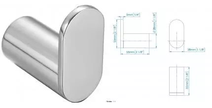 Крючок «Mediclinics» Aura AI1318CS на стену матовый хром