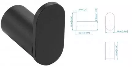 Крючок «Mediclinics» Aura AI1318B на стену чёрный