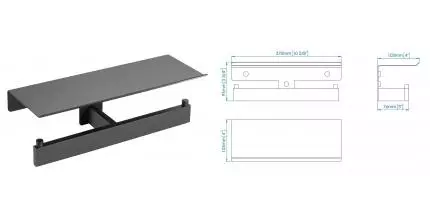 Держатель для туалетной бумаги «Mediclinics» Harmonia AI2006B на стену чёрный