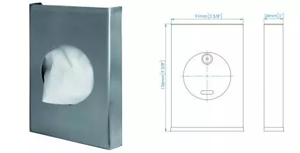 Диспенсер для салфеток «Mediclinics» Medinox AI0920CS на стену матовый хром