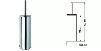 Ёршик для унитаза «Mediclinics» Medisteel ES0968C напольный хром