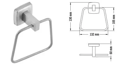 Полотенцедержатель «Mediclinics» Medisteel AI0115CS на стену матовый хром