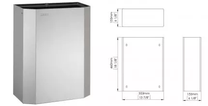 Мусорное ведро «Mediclinics» PPA2279CS 25 л матовый хром