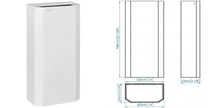 Мусорное ведро «Mediclinics» PPA4279 40 л белое