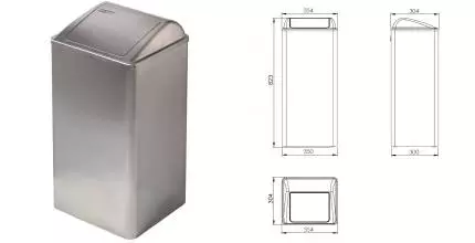 Мусорное ведро «Mediclinics» PP0080CS 80 л матовый хром Мусорное ведро «Mediclinics» PP0080CS 80 л матовый хром