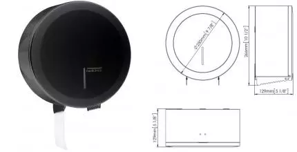 Диспенсер для туалетной бумаги «Mediclinics» PR2783B на стену чёрный