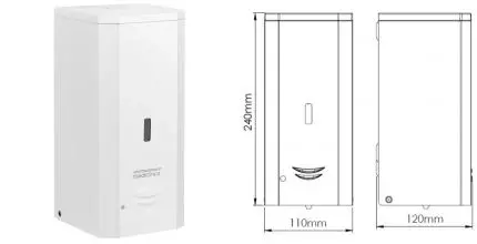 Дозатор для мыла «Mediclinics» DJF0038A на стену автоматический белый